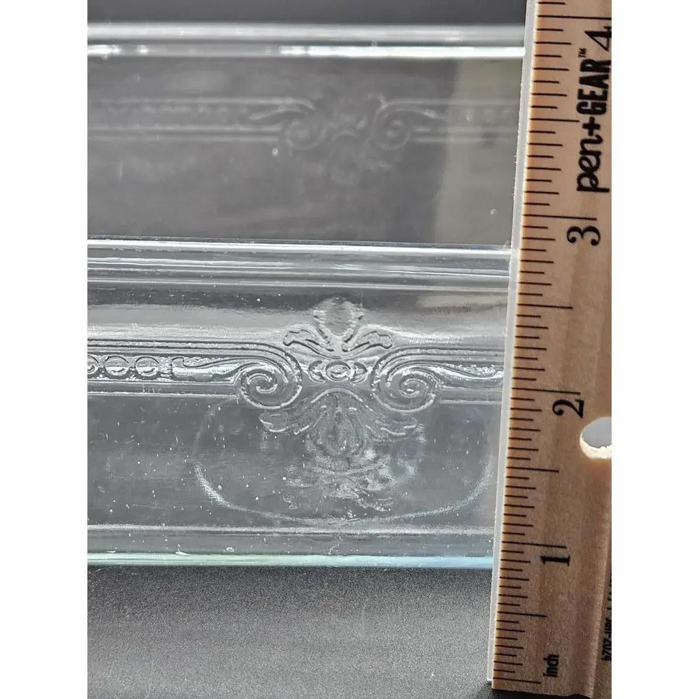 Vintage Fire-King Philbe Clear Glass Baking Dish Anchor Hocking 1940s Ovenware